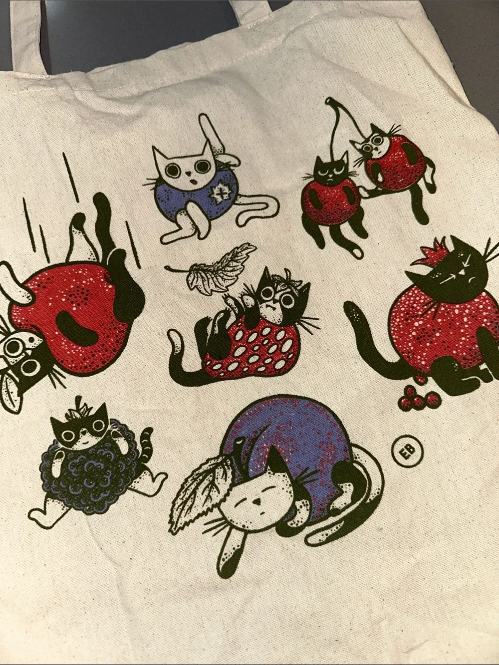 Earthbound Reusable Cat Print Canvas Tote Bag